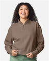 Comfort Colors 1580L Women's Garment-Dyed Mid-Length Quarter-Zip Sweatshirt