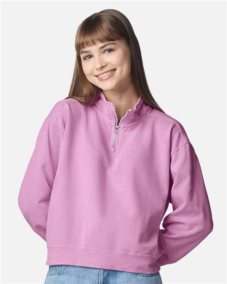 Comfort Colors Women's Garment-Dyed Mid-Length Quarter-Zip Sweatshirt - Comfort Colors 1580L