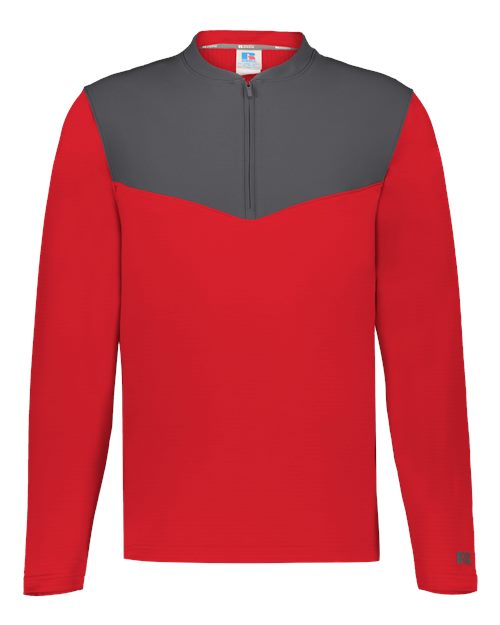 Russell Athletic Unisex Sideline Grid Fleece Quarter-Zip Pullover - Russell Athletic R03GKM