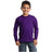 Joe's USA Youth Long Sleeve 100% Cotton T-Shirts Joe's USA X-Small (2-4) Purple