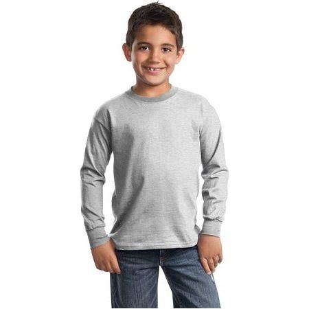 Youth Long Sleeve 100% Cotton T-Shirts Joe's USA X-Small (2-4) Ash