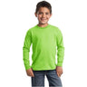Youth Long Sleeve 100% Cotton T-Shirts Joe's USA X-Small (2-4) Lime