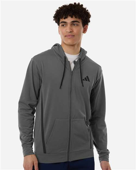 Adidas Men's Game & Go Fleece Full-Zip Hooded Sweatshirt - Adidas AT208