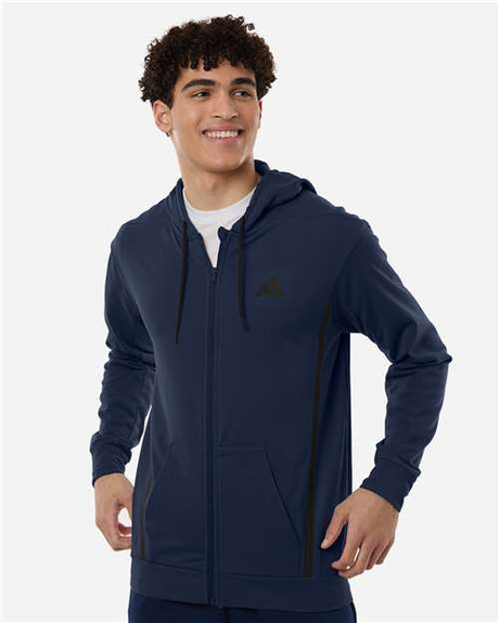 Adidas Men's Game & Go Fleece Full-Zip Hooded Sweatshirt - Adidas AT208
