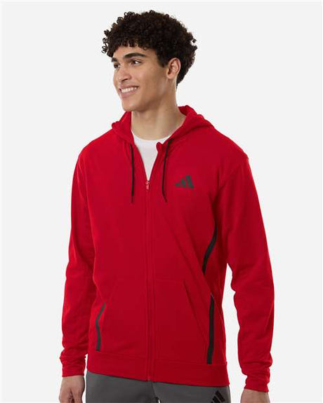 Adidas Men's Game & Go Fleece Full-Zip Hooded Sweatshirt - Adidas AT208