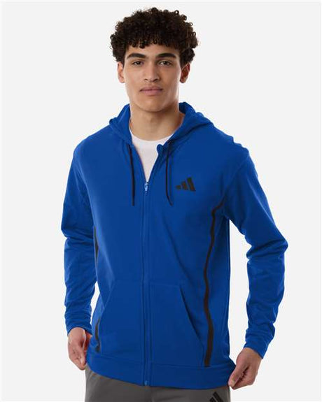 Adidas Men's Game & Go Fleece Full-Zip Hooded Sweatshirt - Adidas AT208