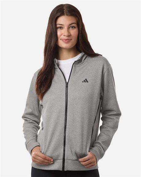 Adidas Women's Game & Go Fleece Full-Zip Hooded Sweatshirt - Adidas AT209
