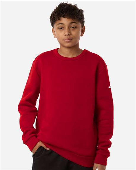 Adidas Youth Fleece Crewneck Sweatshirt - Adidas AT202