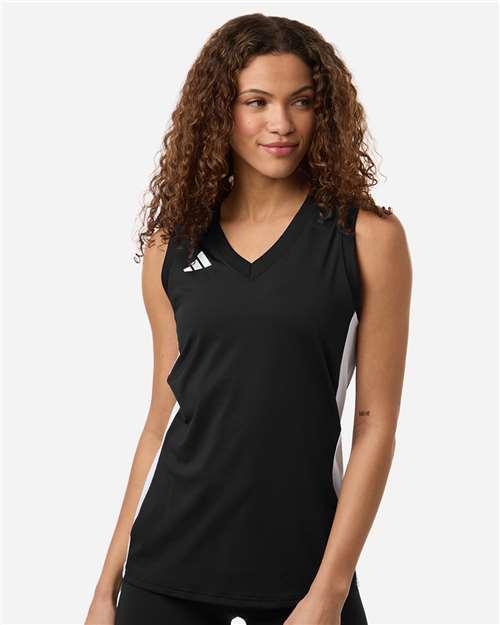 Adidas Women's Quickset V-Neck Sleeveless Jersey - Adidas AT120