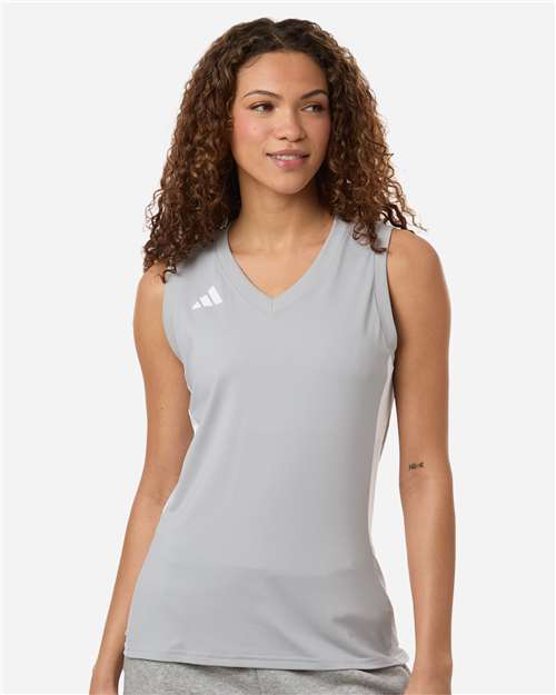 Adidas Women's Quickset V-Neck Sleeveless Jersey - Adidas AT120