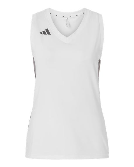 Adidas AT120 Women's Quickset V-Neck Sleeveless Jersey Official Team Wear Merchandise