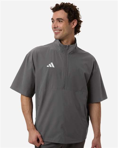 Adidas Men's Short Sleeve Quarter-Zip Pullover - Adidas AT505