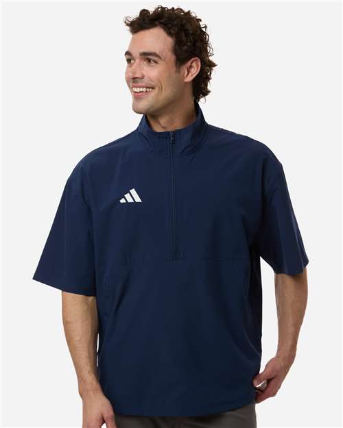 Adidas Men's Short Sleeve Quarter-Zip Pullover - Adidas AT505