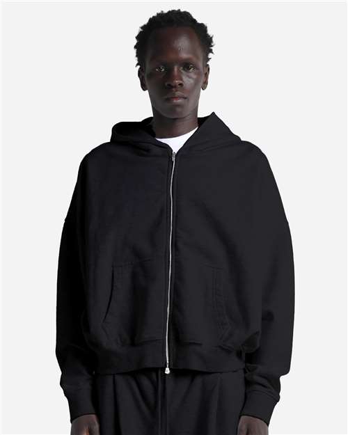 Shaka Wear Unisex Garment-Dyed Cropped Full-Zip Hooded Sweatshirt - Shaka Wear SHGCZ