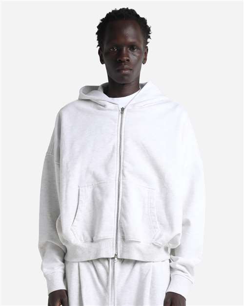 Shaka Wear Unisex Garment-Dyed Cropped Full-Zip Hooded Sweatshirt - Shaka Wear SHGCZ