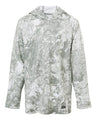 HUK H712L003 Youth Pursuit Mossy Oak Printed Hooded Long Sleeve T-Shirt