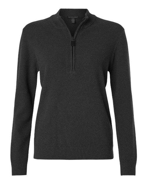 Devon & Jones Women's Hartland Textured Quarter Zip Sweater - Devon & Jones DG450W