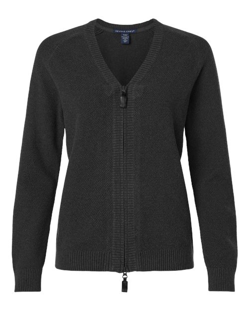 Devon & Jones Women's Hartland Textured Full Zip Sweater - Devon & Jones DG451W