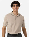 Harriton Men's Valiant Cotton Snag Protect Tipped Polo - Harriton M215