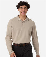 Harriton Men's Valiant Cotton Snag Protect Long-Sleeve Polo - Harriton M205L
