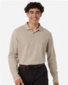 Harriton Men's Valiant Cotton Snag Protect Long-Sleeve Polo - Harriton M205L