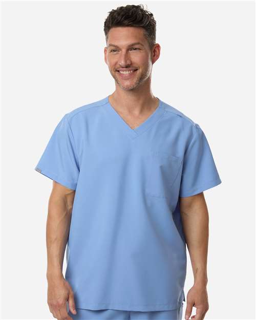 Hanes HMB000 Men's V-Neck 1-Pocket Scrub Top