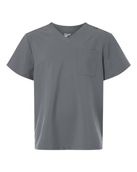 Hanes HMB000 Men's V-Neck 1-Pocket Scrub Top