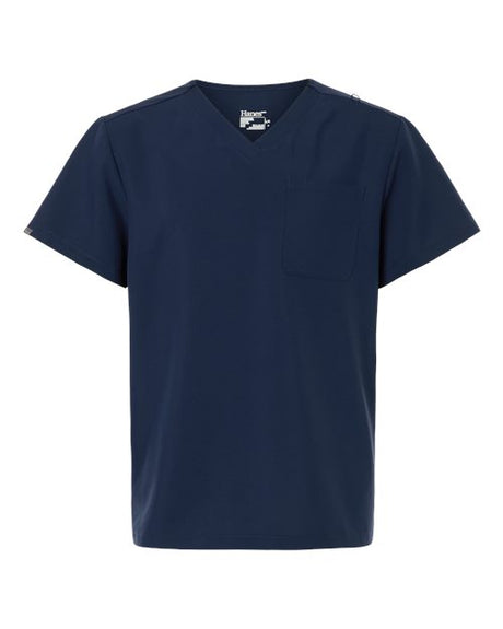 Hanes HMB000 Men's V-Neck 1-Pocket Scrub Top