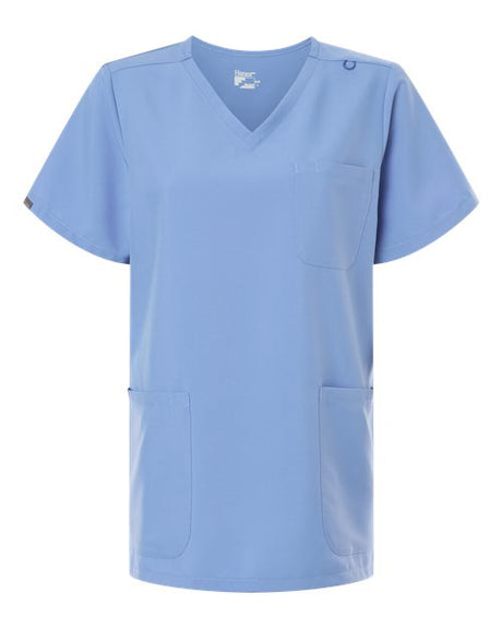 Hanes HSB002 Women's V-Neck 3-Pocket Scrub Top