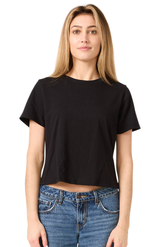 Royal Apparel 14011 Women's Premium Crop Tee - Black
