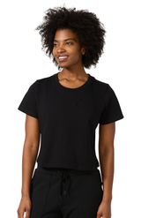 Royal Apparel 14011 Women's Premium Crop Tee - Black