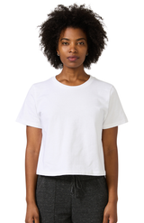 Royal Apparel 14011 Women's Premium Crop Tee - White