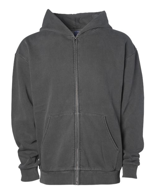 Independent Trading Co. IND420ZIP Unisex Mainstreet Heavyweight Full-Zip Hooded Sweatshirt