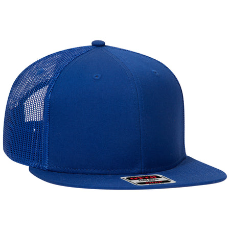 OTTO CAP "OTTO SNAP" 6 Panel Pro Style Mesh Back Trucker Snapback Hat OTTO 141-1070 Otto Cap 001 - Royal OSFM - Adult