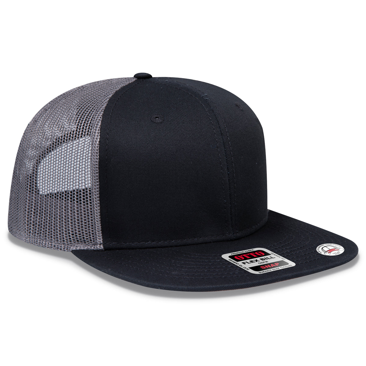 OTTO CAP® OTTO SNAP 6 Panel Pro Style Mesh Back Trucker Snapback Hat OTTO 141-1070