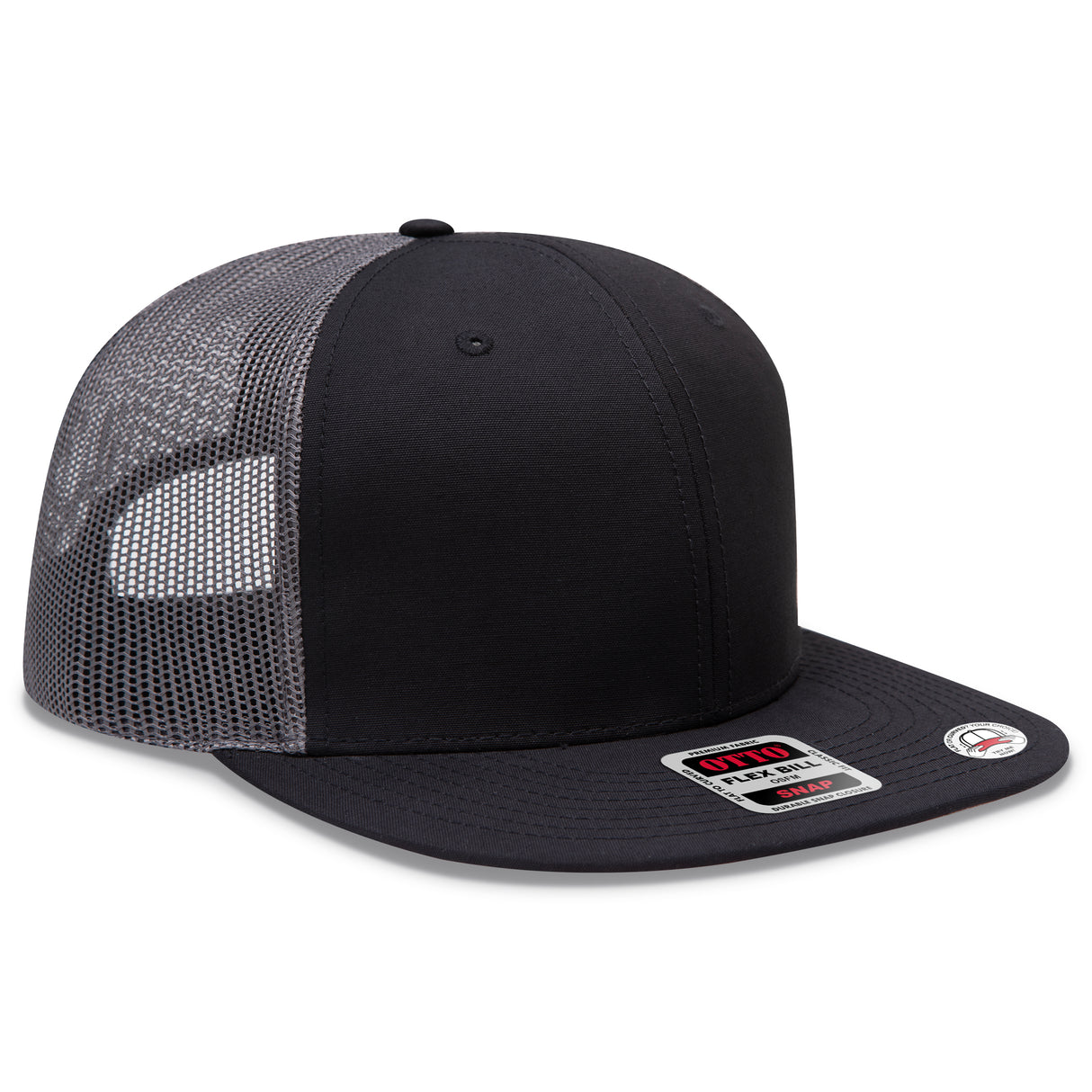 OTTO CAP® OTTO SNAP 6 Panel Pro Style Mesh Back Trucker Snapback Hat OTTO 141-1070