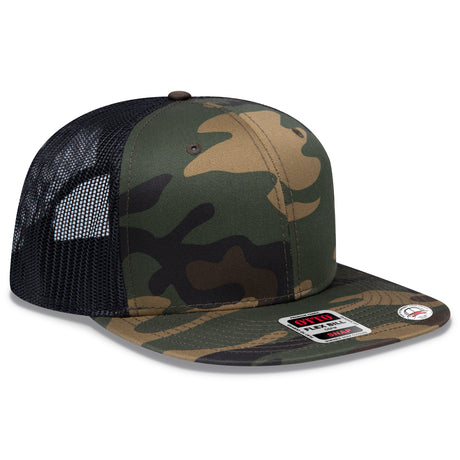 OTTO CAP® OTTO SNAP 6 Panel Pro Style Mesh Back Trucker Snapback Hat OTTO 141-1070