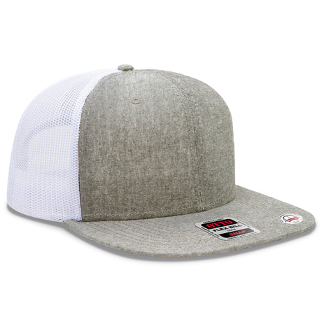 OTTO CAP® OTTO SNAP 6 Panel Pro Style Mesh Back Trucker Snapback Hat OTTO 141-1070