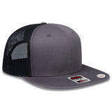 OTTO CAP® OTTO SNAP 6 Panel Pro Style Mesh Back Trucker Snapback Hat OTTO 141-1070