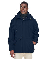North End Men's 3-in-1 Parka with Dobby Trim - North End 14145