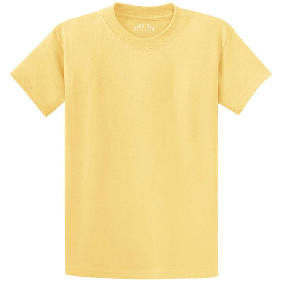 Joe's USA Mens Heavyweight Wholesale 6.1-ounce, 100% Cotton T-Shirt - Lemon Yellow - JUSAPC61 T-Shirts Joe's USA Lemon Yellow S