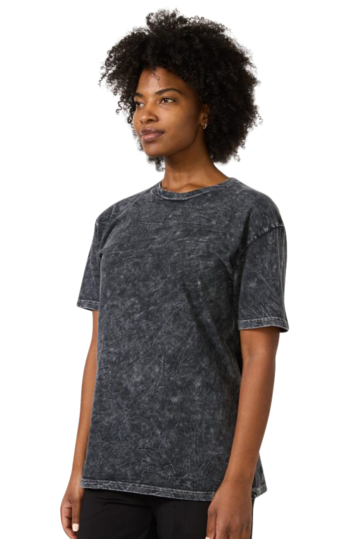Royal Apparel 14551MW Unisex Premium Mineral Wash Tee - Black