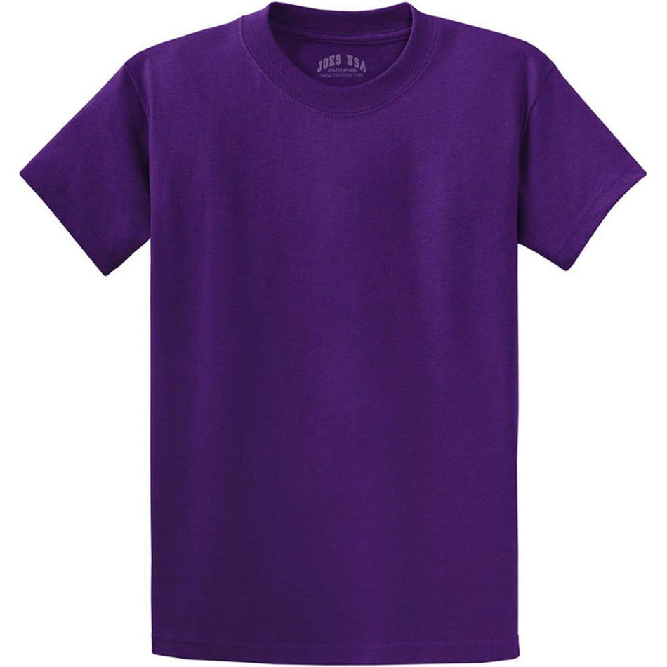 Joe's USA Mens Heavyweight Wholesale 6.1-ounce, 100% Cotton T-Shirt - Purple - JUSAPC61 T-Shirts Joe's USA Purple S