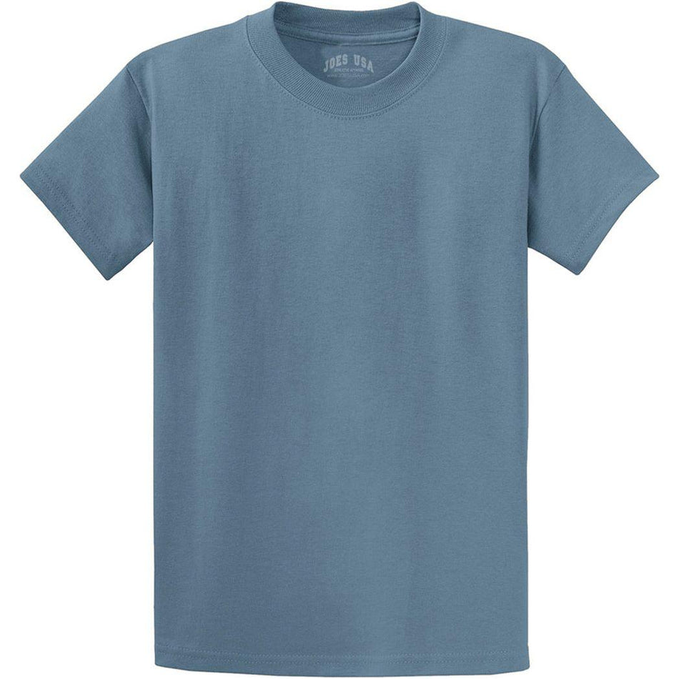 Joe's USA Mens Heavyweight Wholesale 6.1-ounce, 100% Cotton T-Shirt - Stonewashed Blue - JUSAPC61 T-Shirts Joe's USA Stonewashed Blue S