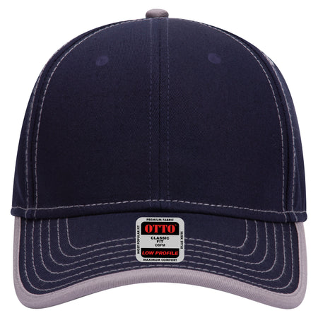 OTTO CAP 6 Panel Low Profile Baseball Cap OTTO 147-1071 Otto Cap 0414 - Nvy/Gry OSFM - Adult