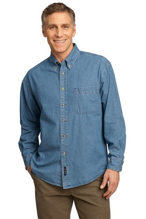 Mens Long Sleeve Value Denim Shirt