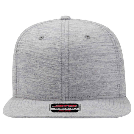 OTTO CAP "OTTO SNAP" 6 Panel Mid Profile Snapback Hat OTTO 148-1218 Otto Cap 074 - Heath. Gray OSFM - Adult