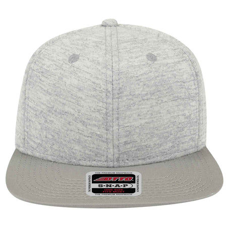 OTTO CAP "OTTO SNAP" 6 Panel Mid Profile Snapback Hat OTTO 148-1218A Otto Cap 1474 - Gry/H. Gry OSFM - Adult