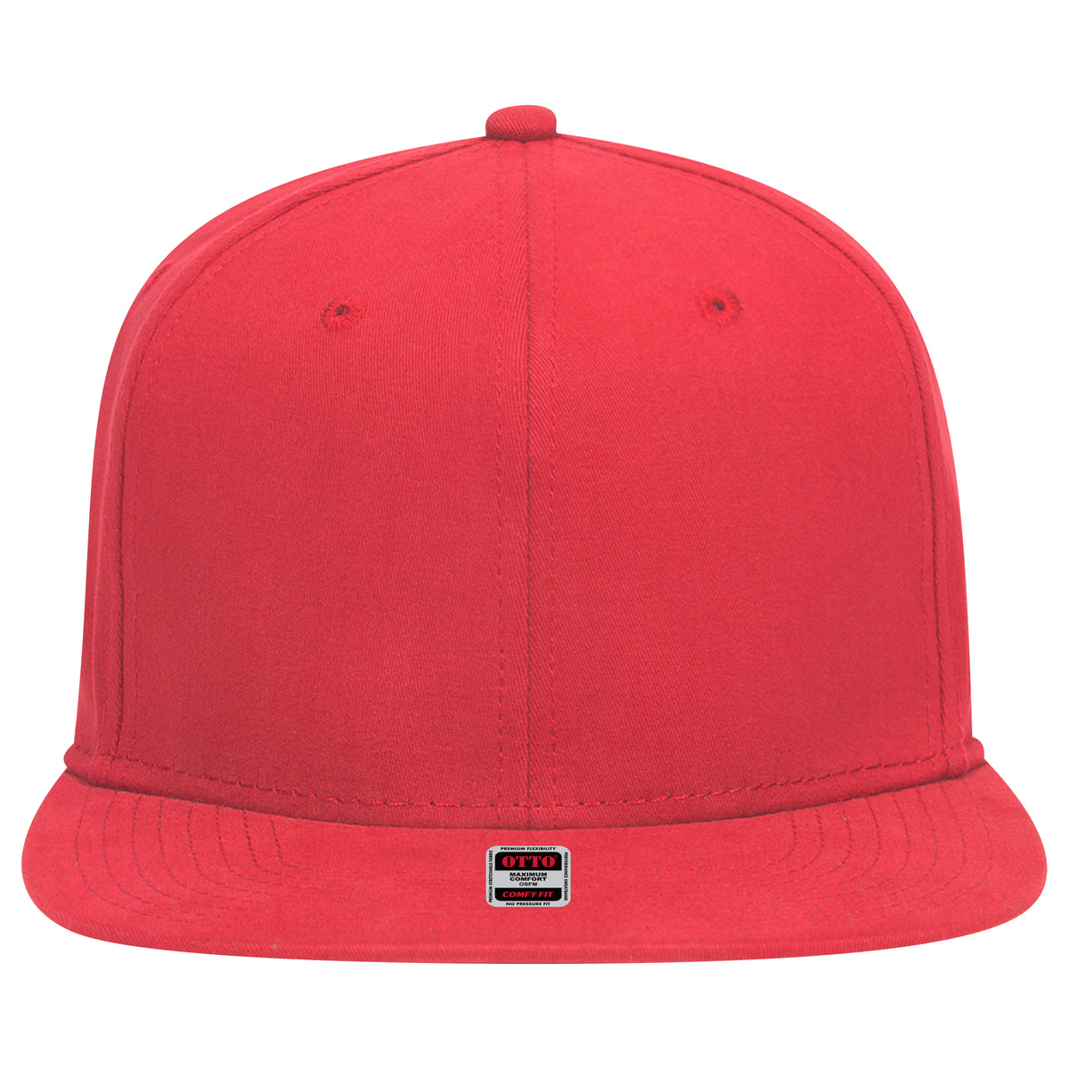 OTTO CAP "OTTO COMFY FIT" 6 Panel Mid Profile Snapback Hat OTTO 148-1228 Otto Cap 002 - Red OSFM - Adult