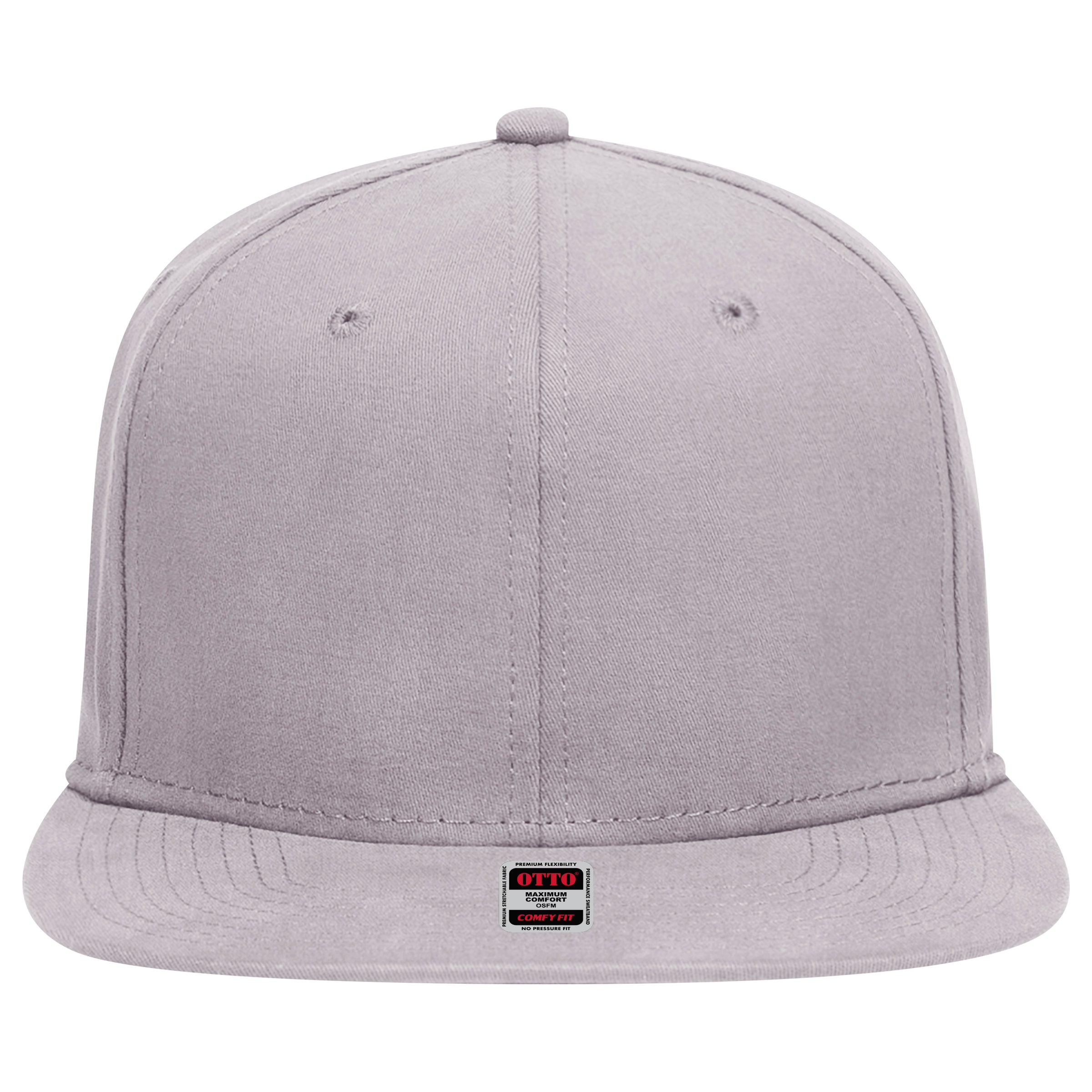 OTTO CAP "OTTO COMFY FIT" 6 Panel Mid Profile Snapback Hat OTTO 148-1228 Otto Cap 014 - Gray OSFM - Adult